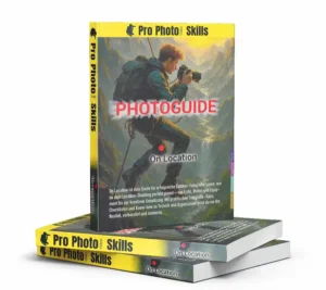 Photoguide On Location von ProPhotoSkills als Buch Mockup – Guide für Outdoor Fotografie, Reisen, Planung und professionelle Shootings vor Ort